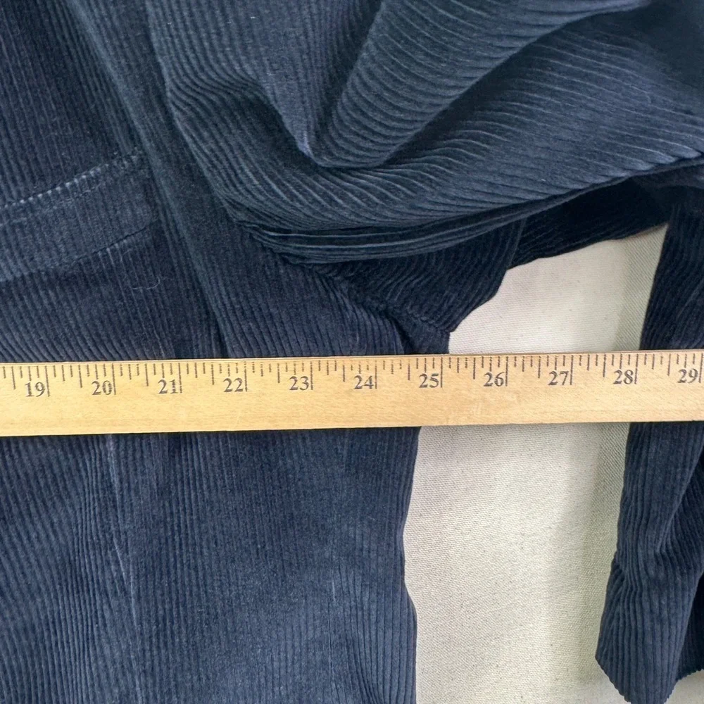 Stafford Corduroy Blazer Mens Navy Blue Elbow Patches Dark Academia Preppy
